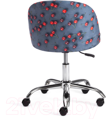 Кресло офисное Tetchair Melody (ткань/флок, серый/Botanica 08 Cherry/29)