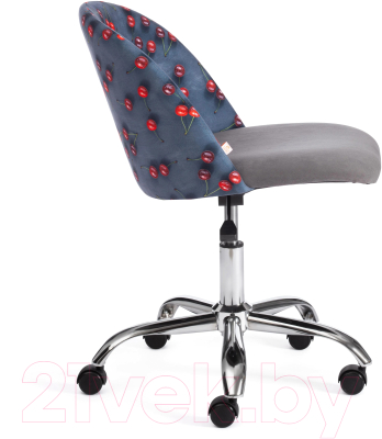 Кресло офисное Tetchair Melody (ткань/флок, серый/Botanica 08 Cherry/29)