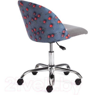Кресло офисное Tetchair Melody (ткань/флок, серый/Botanica 08 Cherry/29)
