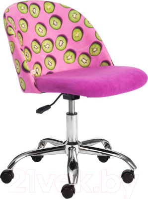 Кресло офисное Tetchair Melody (ткань/флок, фиолетовый/Botanica 06 Kiwi/138) - фото