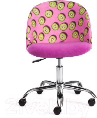 Кресло офисное Tetchair Melody (ткань/флок, фиолетовый/Botanica 06 Kiwi/138)