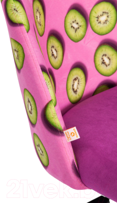 Кресло офисное Tetchair Melody (ткань/флок, фиолетовый/Botanica 06 Kiwi/138)