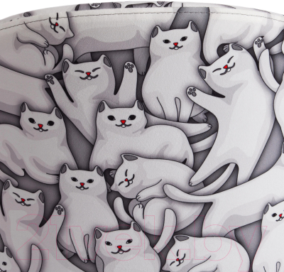 Кресло офисное Tetchair Melody (ткань/флок, серый/Cats/29)