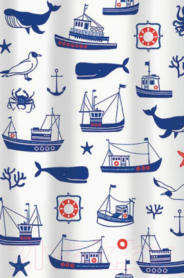 Шторка-занавеска для ванны V-line Гавань 180x180 - фото