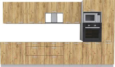 Готовая кухня Интерлиния Мила Лайт 3.6 ВТ без столешницы  - фото