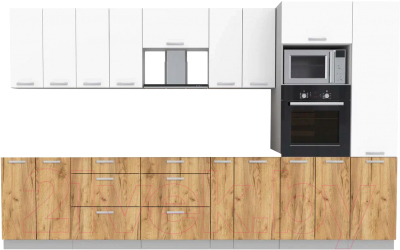 Готовая кухня Интерлиния Мила Лайт 3.4 ВТ без столешницы - фото