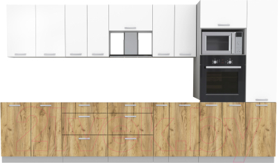 Готовая кухня Интерлиния Мила Лайт 3.6 ВТ без столешницы - фото