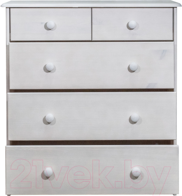 Комод Dipriz 5 ящиков Д.2301.1 (белый воск)