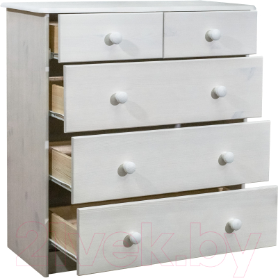 Комод Dipriz 5 ящиков Д.2301.1 (белый воск)