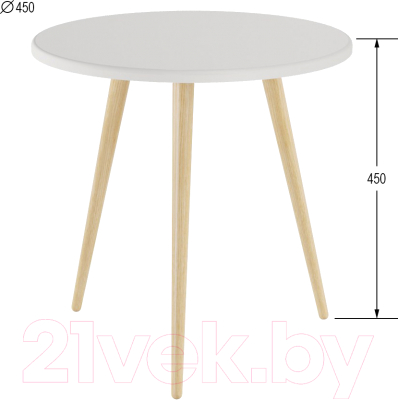 Журнальный столик Калифорния мебель Бекс 450 (белый)