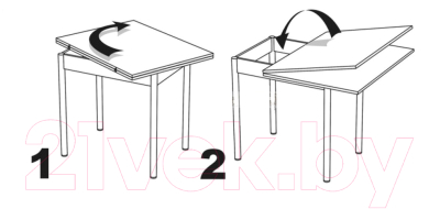 Обеденный стол СВД Юнио 80x60-120 / 012.Д1.Х (бодега)