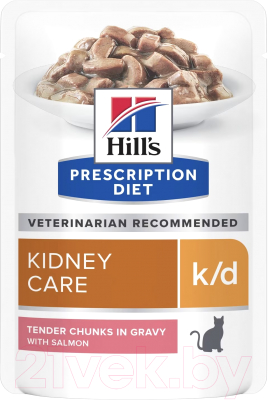 Влажный корм для кошек Hill's Prescription Diet k/d Feline with Salmon - фото