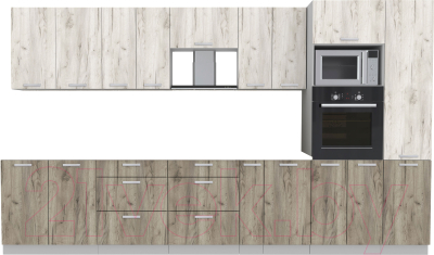 Готовая кухня Интерлиния Мила Лайт 3.6 ВТ без столешницы - фото