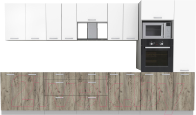 Готовая кухня Интерлиния Мила Лайт 3.6 ВТ без столешницы - фото