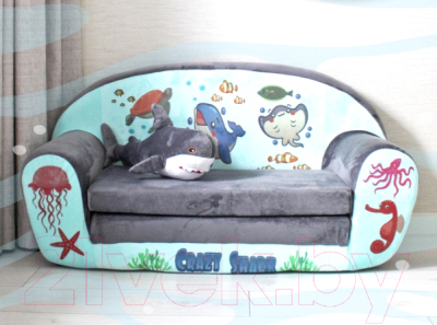 Диван детский SunRain Акула (серый)