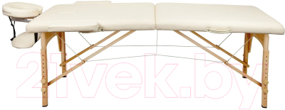 Массажный стол Atlas Sport Складной 2-с 60см (бежевый/деревянный)