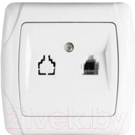 Розетка EKF Мадрид-1 RJ-45 - фото
