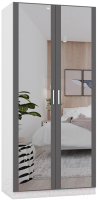 Шкаф Интермебель Марсель 600 2 зеркала / МР-06 - фото