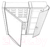 Шкаф с зеркалом для ванной Berossi Hilton Premium Right НВ 33701000