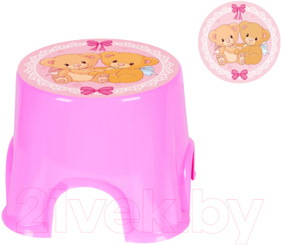 Табурет-подставка Эльфпласт Пенек мишки / EP163