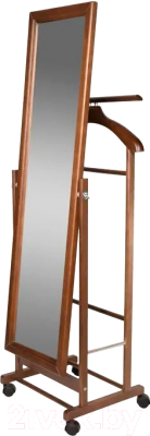 Стойка для одежды Мебелик Костюмная с зеркалом на колесах В 24Н
