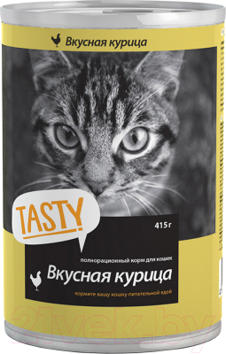 Влажный корм для кошек Tasty Cat С курицей в соусе - фото