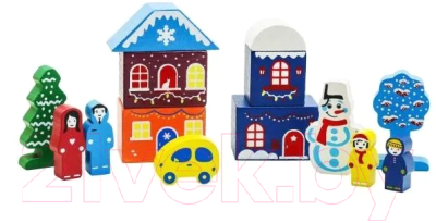 Конструктор Томик Цветной городок. Новогодний / 2017-1 - фото