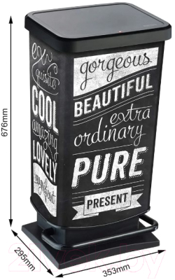 Контейнер для мусора Rotho Paso с педалью / 1754111003