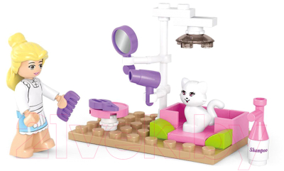 Конструктор Sluban Розовая мечта салон для кошек / 1277356 - фото