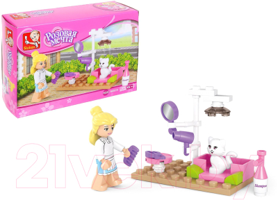 Конструктор Sluban Розовая мечта салон для кошек / 1277356