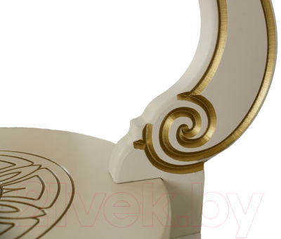 Журнальный столик Мебелик Грация С (слоновая кость/золото)