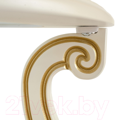 Журнальный столик Мебелик Грация С (слоновая кость/золото)