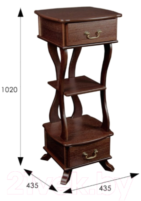 Консольный столик Мебелик Берже 14 (темно-коричневый)