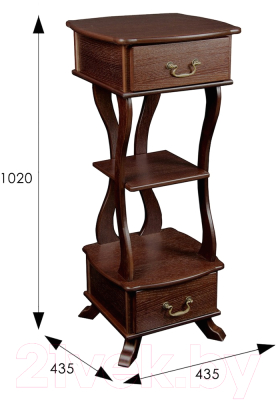 Консольный столик Мебелик Берже 14 (темно-коричневый)