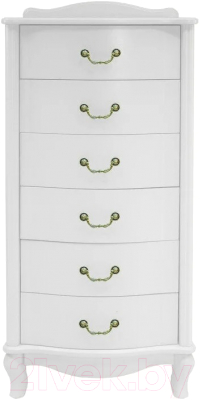Комод Мебелик Джульетта узкий 6 ящиков - фото