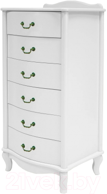Комод Мебелик Джульетта узкий 6 ящиков