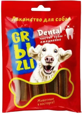 Лакомство для собак GRЫZLI Dental жевательное для средних пород / 20405 - фото