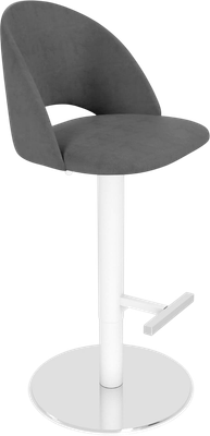 Стул барный Sheffilton SHT-ST34/S128 (платиново-серый/хром/белый муар) - фото