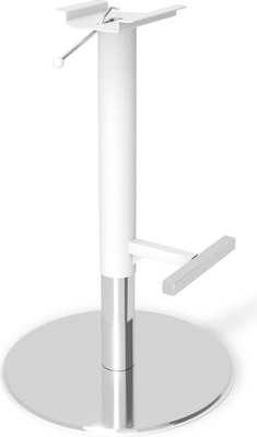 Стул барный Sheffilton SHT-ST34/S128 (платиново-серый/хром/белый муар)