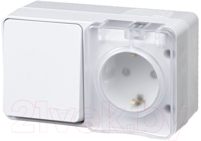 Блок выключатель+розетка Schneider Electric Profi54 ATN540170 - фото