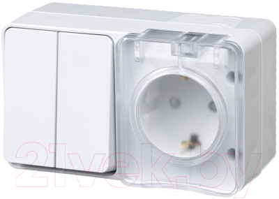 Блок выключатель+розетка Schneider Electric Profi54 ATN540174 - фото