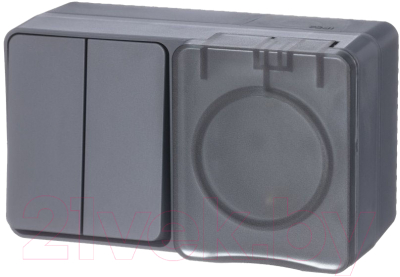 Блок выключатель+розетка Systeme (Schneider) Electric AtlasDesign Profi54 ATN544074 - фото