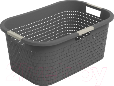 Корзина для белья Rotho Country / 1040408853 (40л, антрацит) - фото