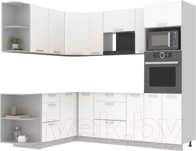 Готовая кухня Интерлиния Мила Лайт 1.68x2.4 левая без столешницы - фото