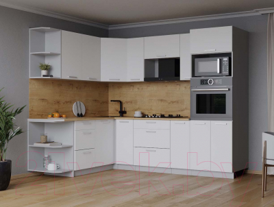 Готовая кухня Интерлиния Мила Лайт 1.68x2.4 левая без столешницы