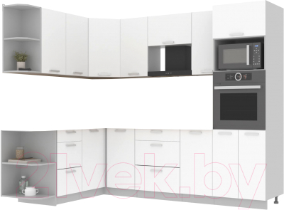 Готовая кухня Интерлиния Мила Лайт 1.68x2.6 левая без столешницы - фото