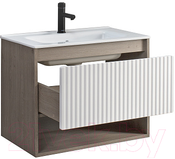 Тумба под умывальник Belux Долли НП 70-01 (177, белый глянцевый/дуб денвер)