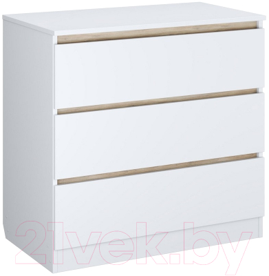 Комод пеленальный Polini Kids Simple 1980 / 0002323.52 (белый/вяз) - фото