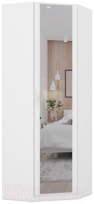 Шкаф Интермебель Марсель 1 зеркало / МР-11 (белый премиум) - фото