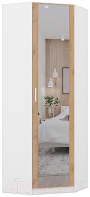 Шкаф Интермебель Марсель 1 зеркало / МР-11 (дуб крафт золотой) - фото